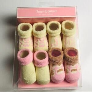 Juicy Couture Baby Girl Sock Set Sz 6-12M